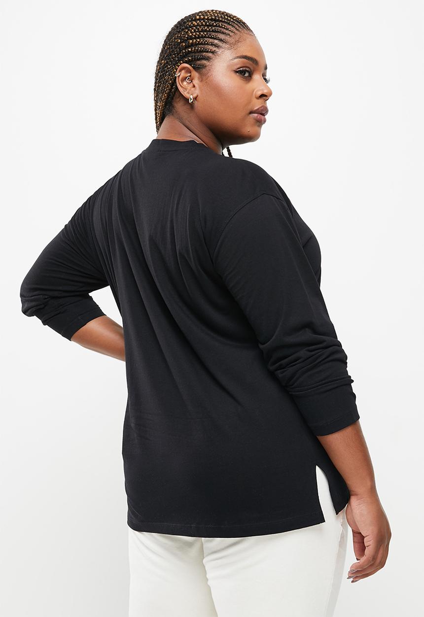 MANGO - Plus T-shirt raya - black