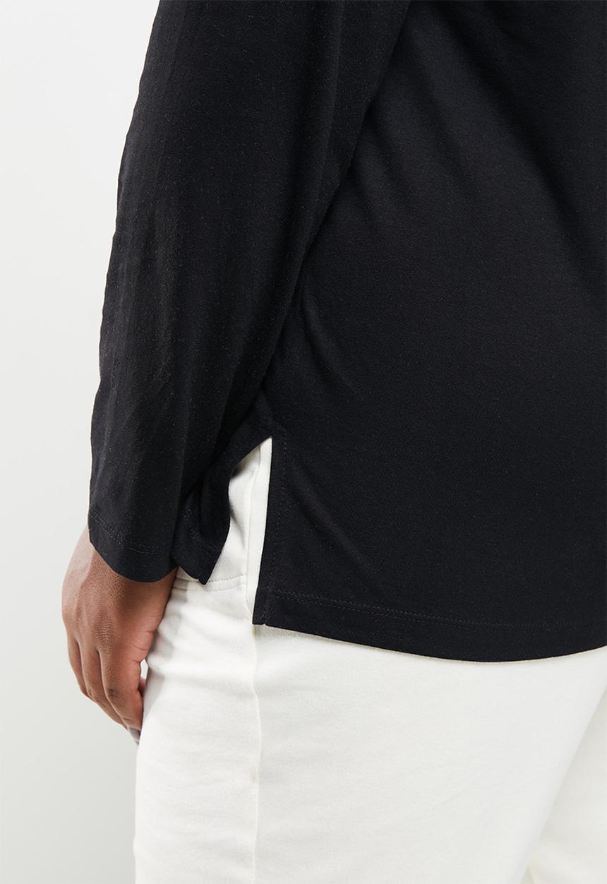 MANGO - Plus T-shirt raya - black