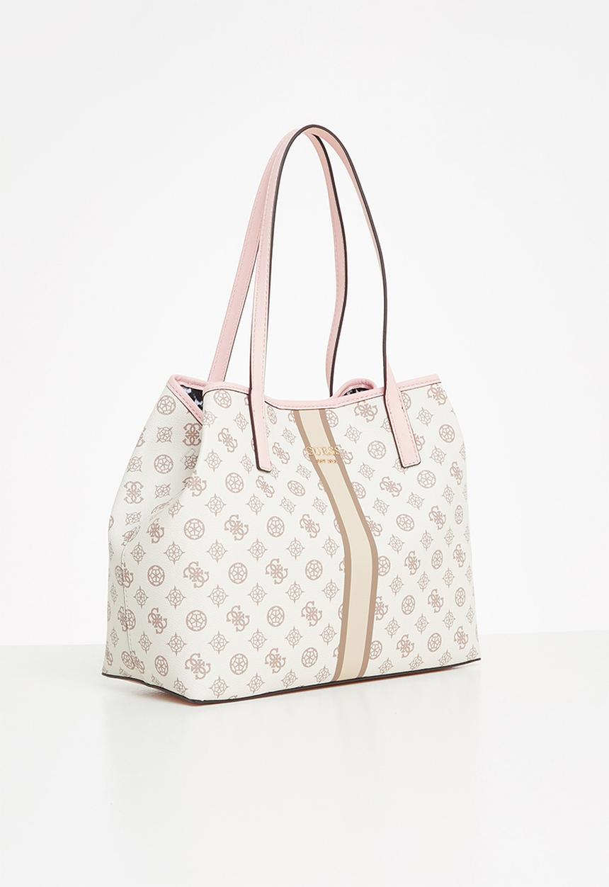 GUESS - Vikky tote - cream logo multi