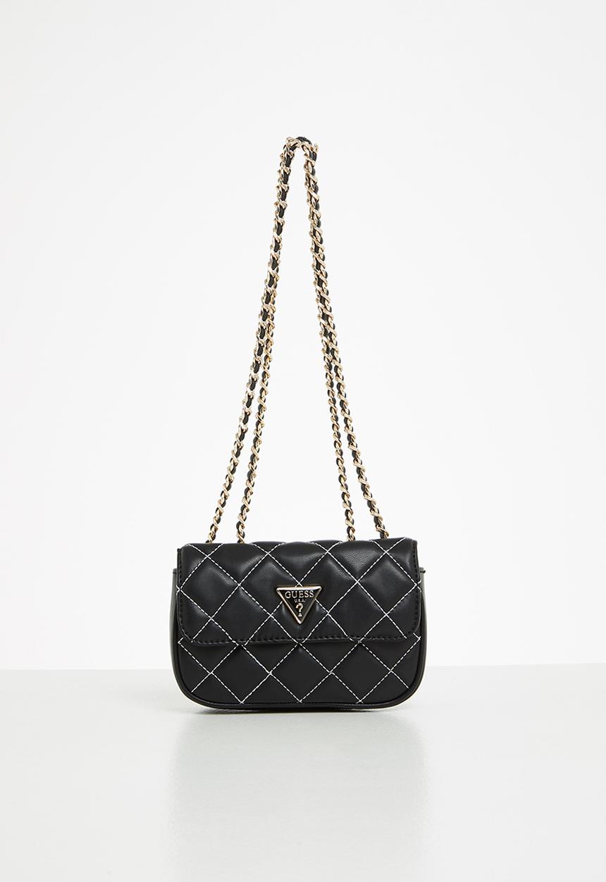 GUESS - Cessily convertible xbody flap - black 