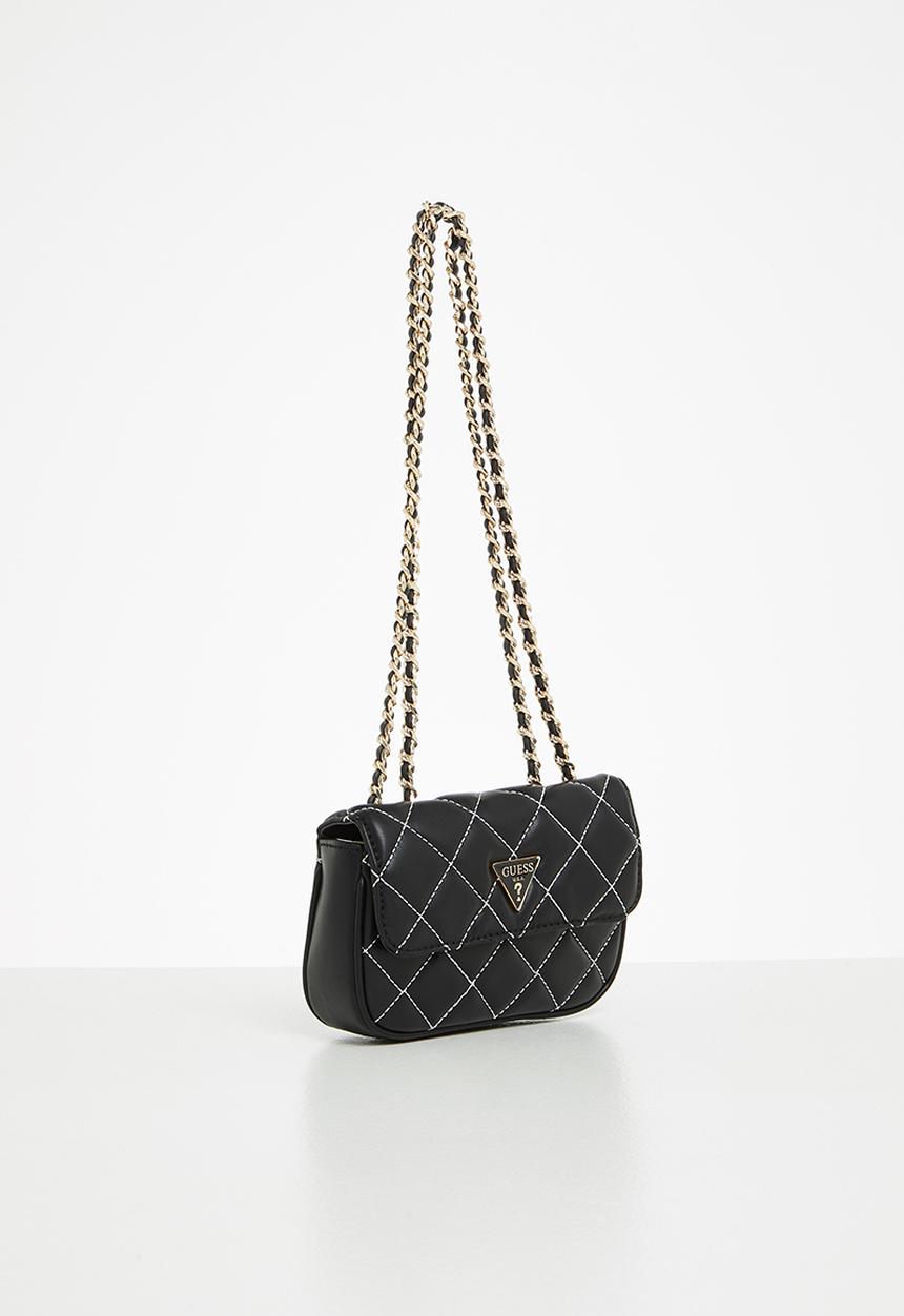 GUESS - Cessily convertible xbody flap - black 