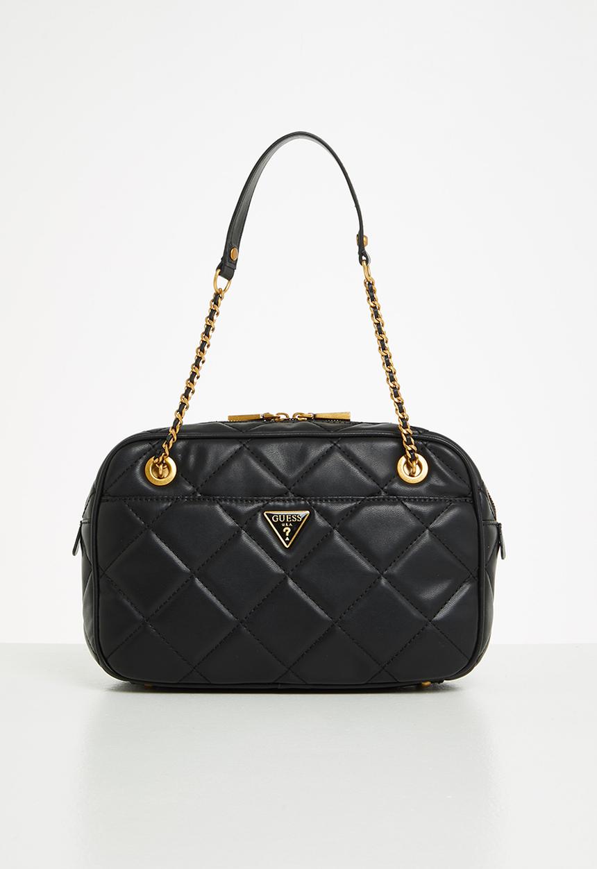 GUESS - Cessily top zip shoulder bag - black