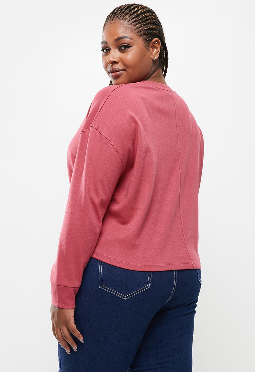 MANGO - Plus sweatshirt splong - medium red
