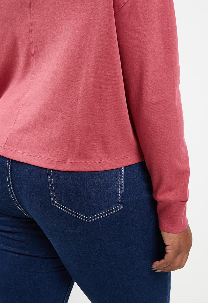 MANGO - Plus sweatshirt splong - medium red