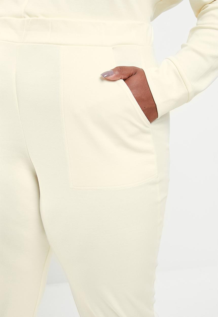 MANGO - Plus trousers splong - light beige