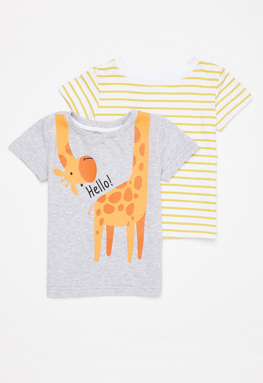 Pop Candy - Baby boys 2 pack design tee - multi