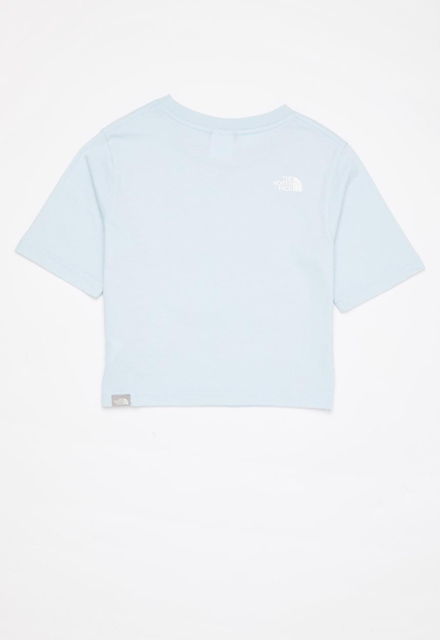 The North Face - Short sleeve cropped graphic tee - light blue