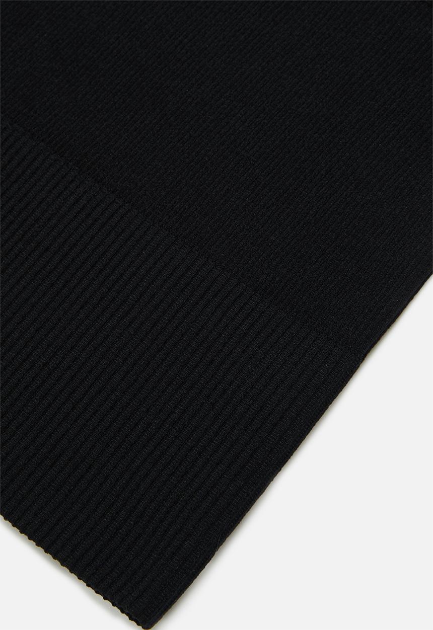 KANGOL - Single ribbed seamless longline bandeau with cf placement print - black