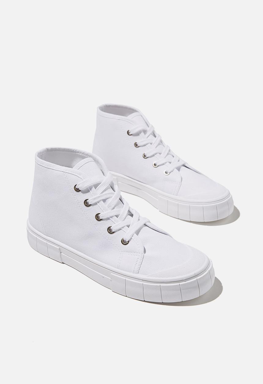 Cotton On - Peggy mid rise plimsoll - white