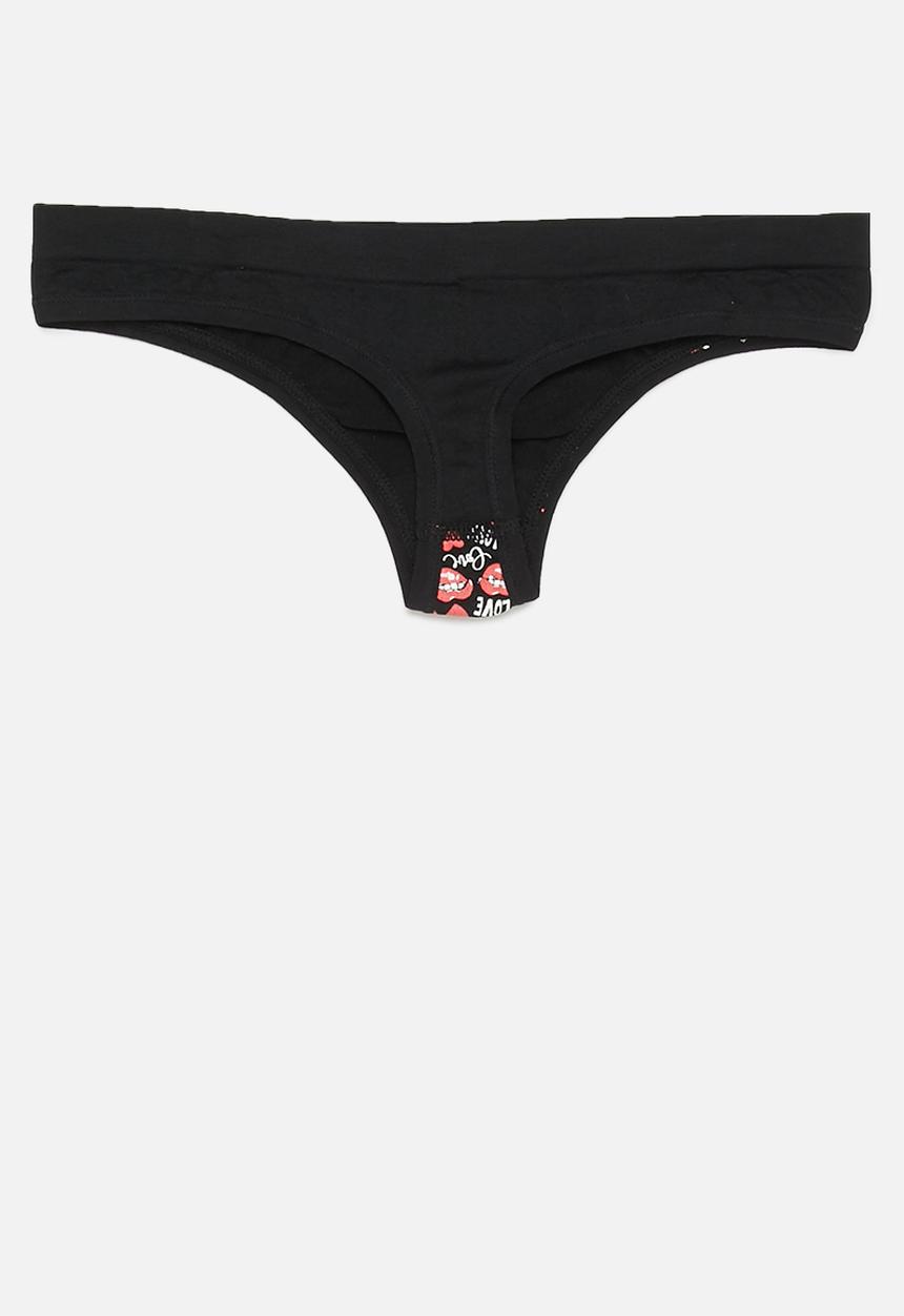 KANGOL - 3 Pack printed & plain seamless thong - multi 