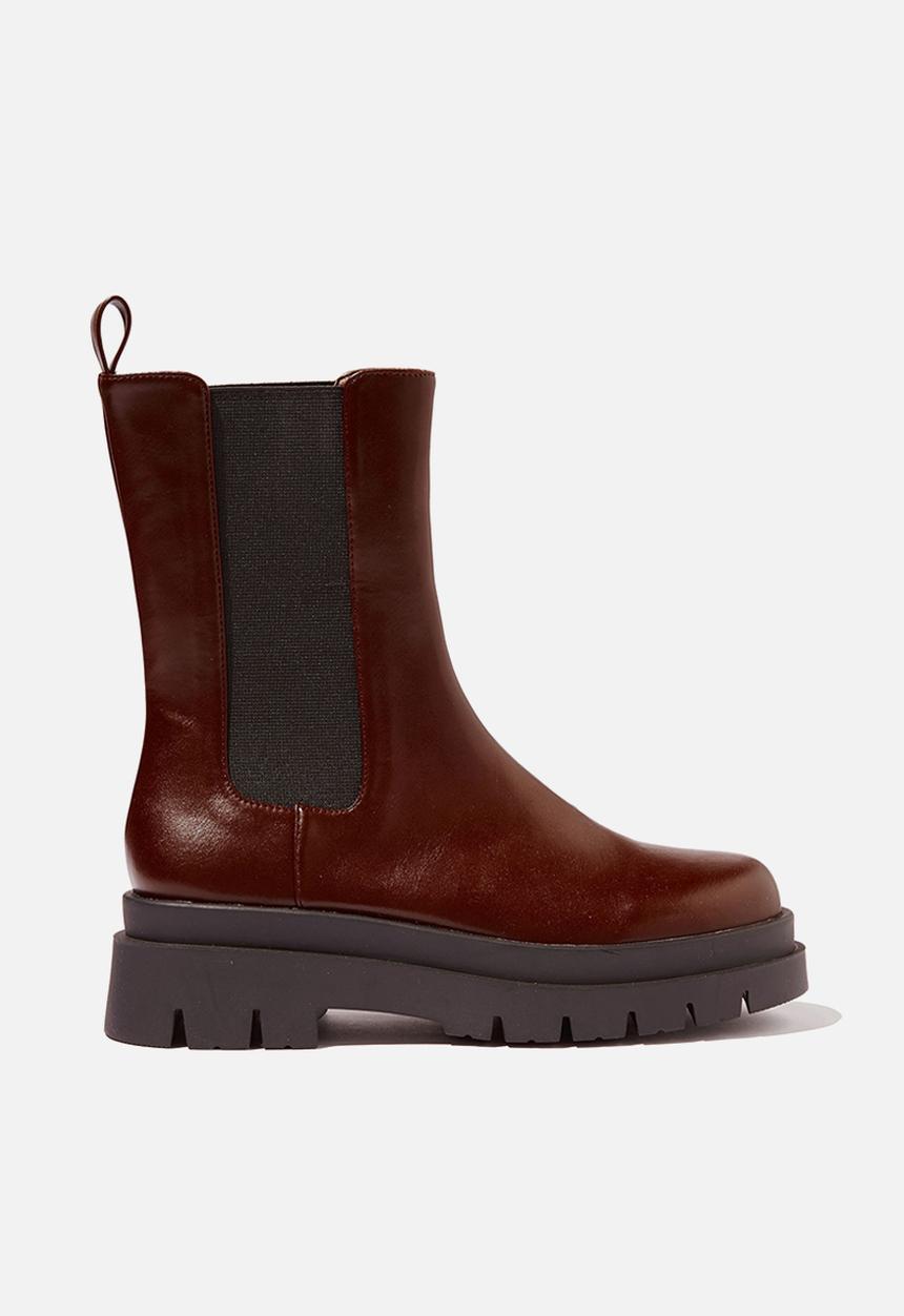 Cotton On - Maze combat midi gusset boot - chocolate 