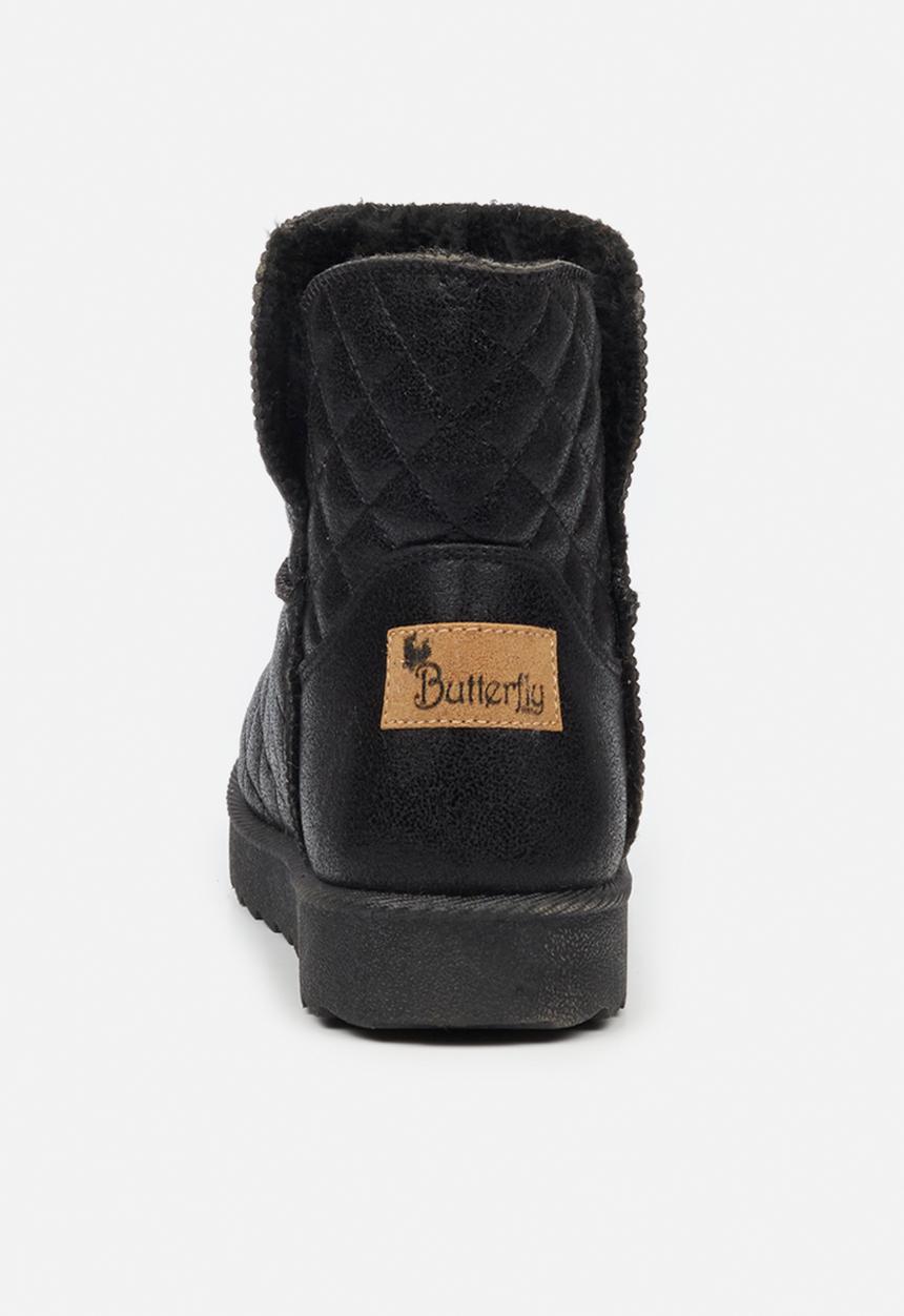Butterfly Feet - Cozy 1 slipper boot - black