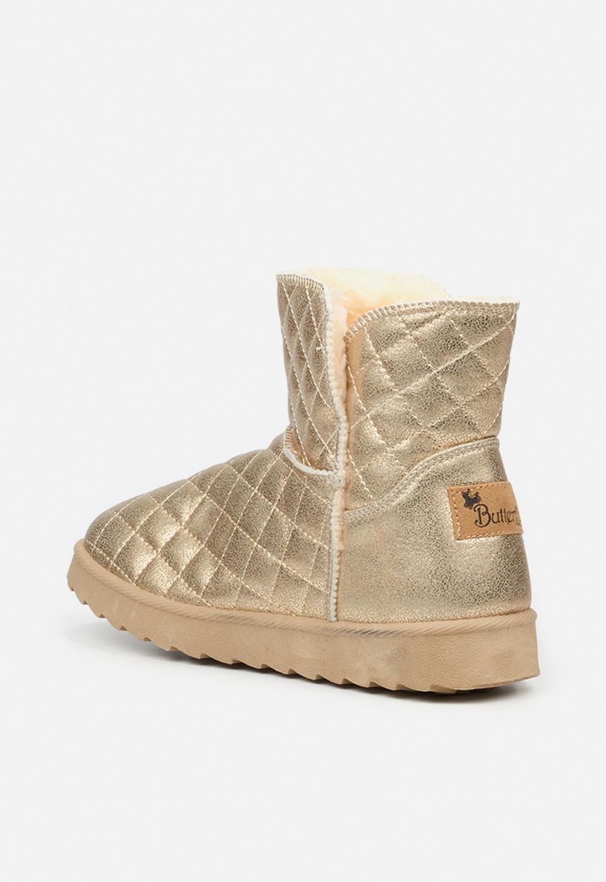 Butterfly Feet - Cozy 1 slipper boot - gold