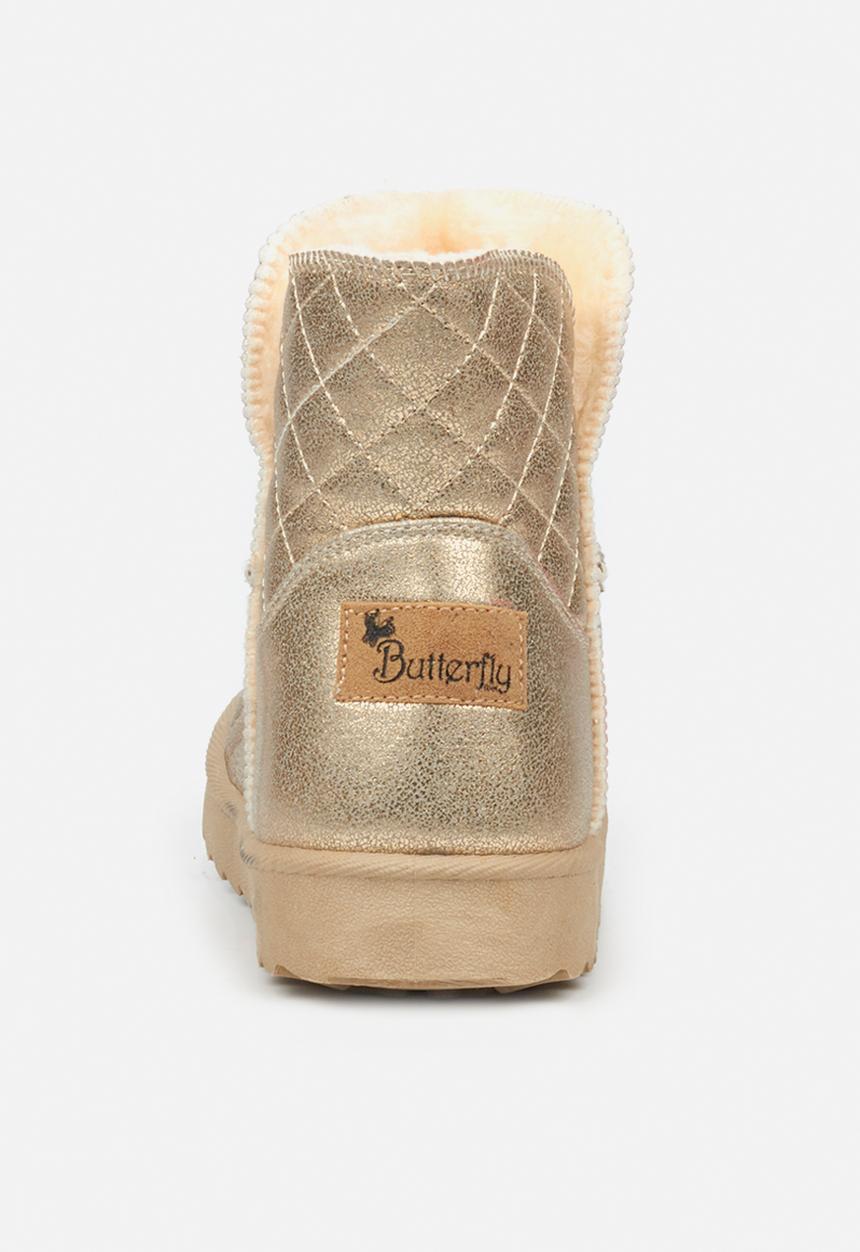 Butterfly Feet - Cozy 1 slipper boot - gold