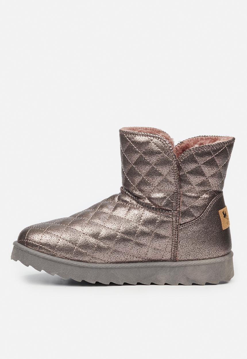 Butterfly Feet - Cozy 1 slipper boot - pewter