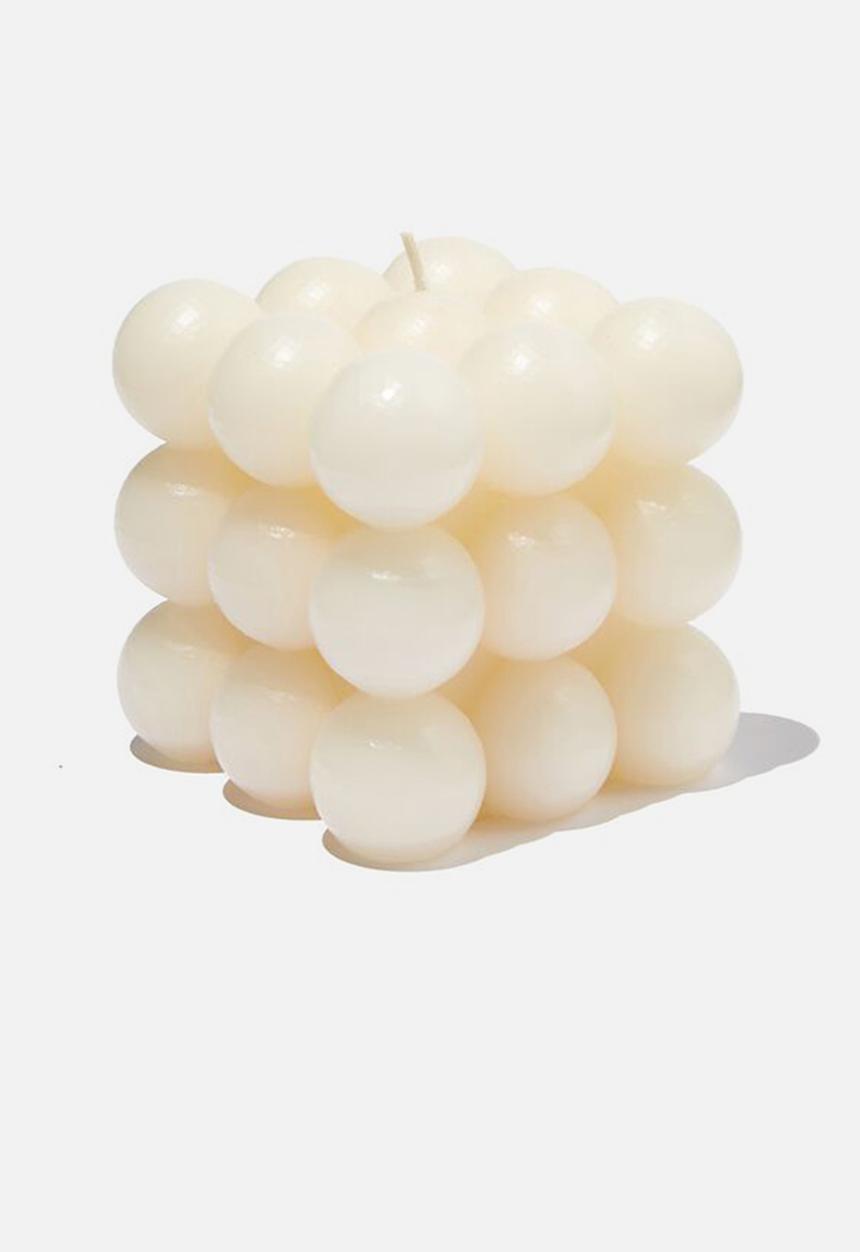 Cotton On - Large bubble candle - natural