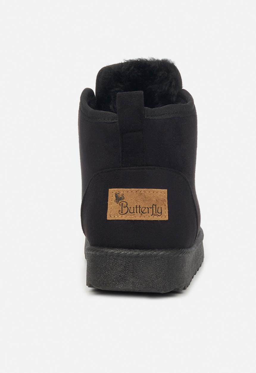 Butterfly Feet - Cozy 2 slipper boot - black