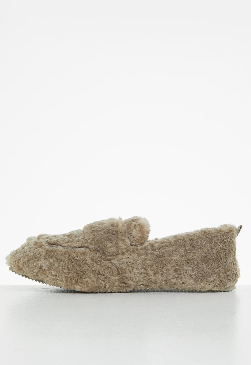 MANGO - Castor slipper - brown