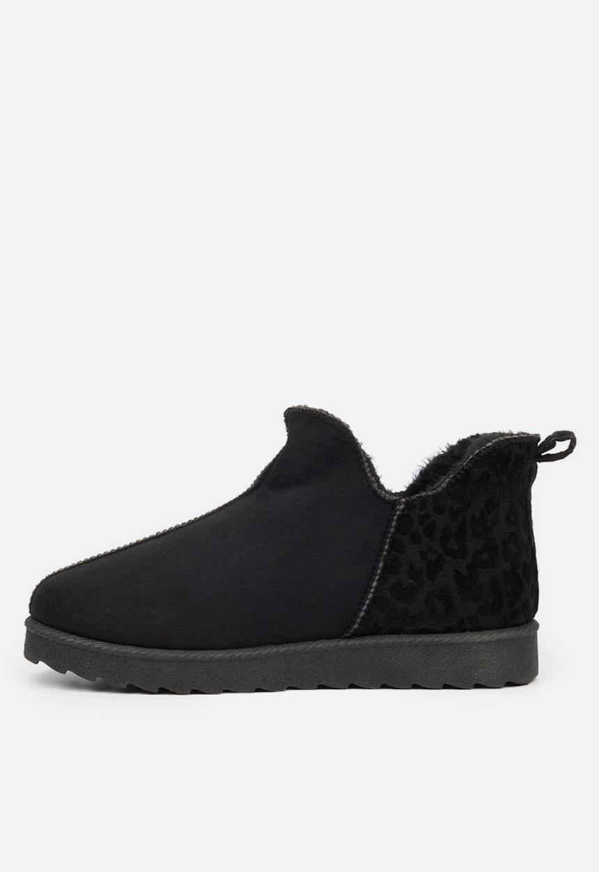 Butterfly Feet - Cozy 3 slipper bootie - black
