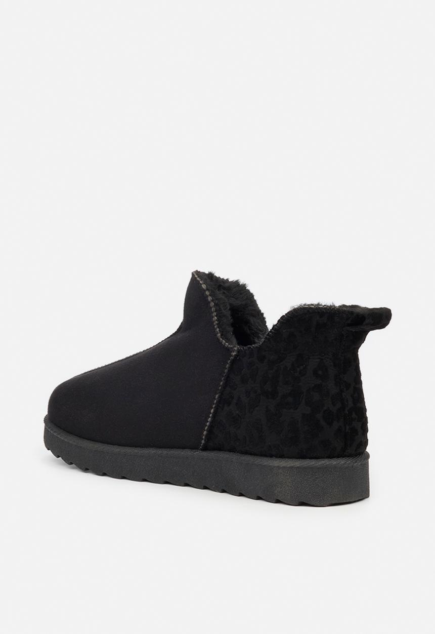 Butterfly Feet - Cozy 3 slipper bootie - black