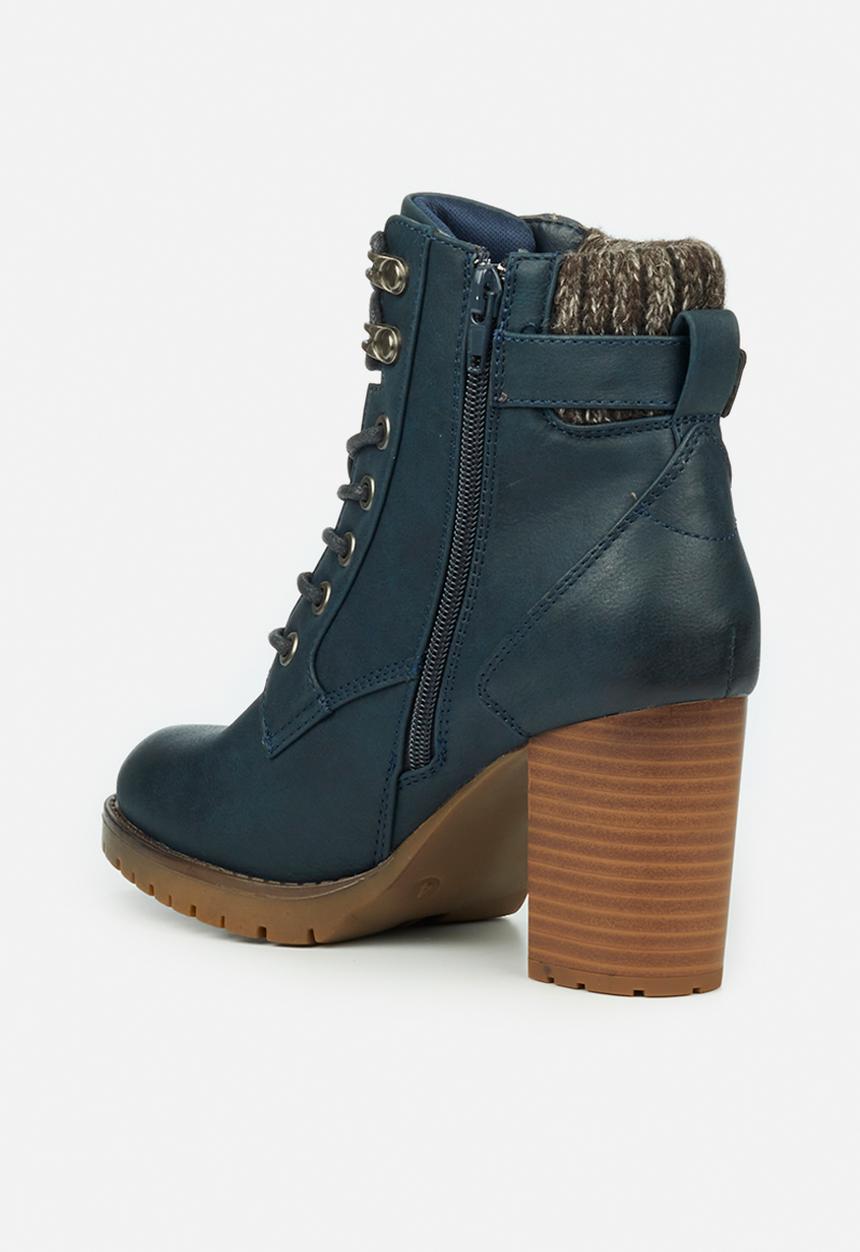 Miss Black - Delta1 lace-up ankle boot - navy