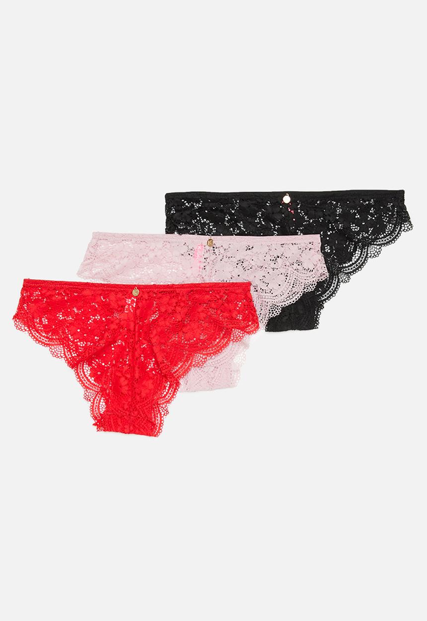 KANGOL - 3 Pack lace brazilian - multi
