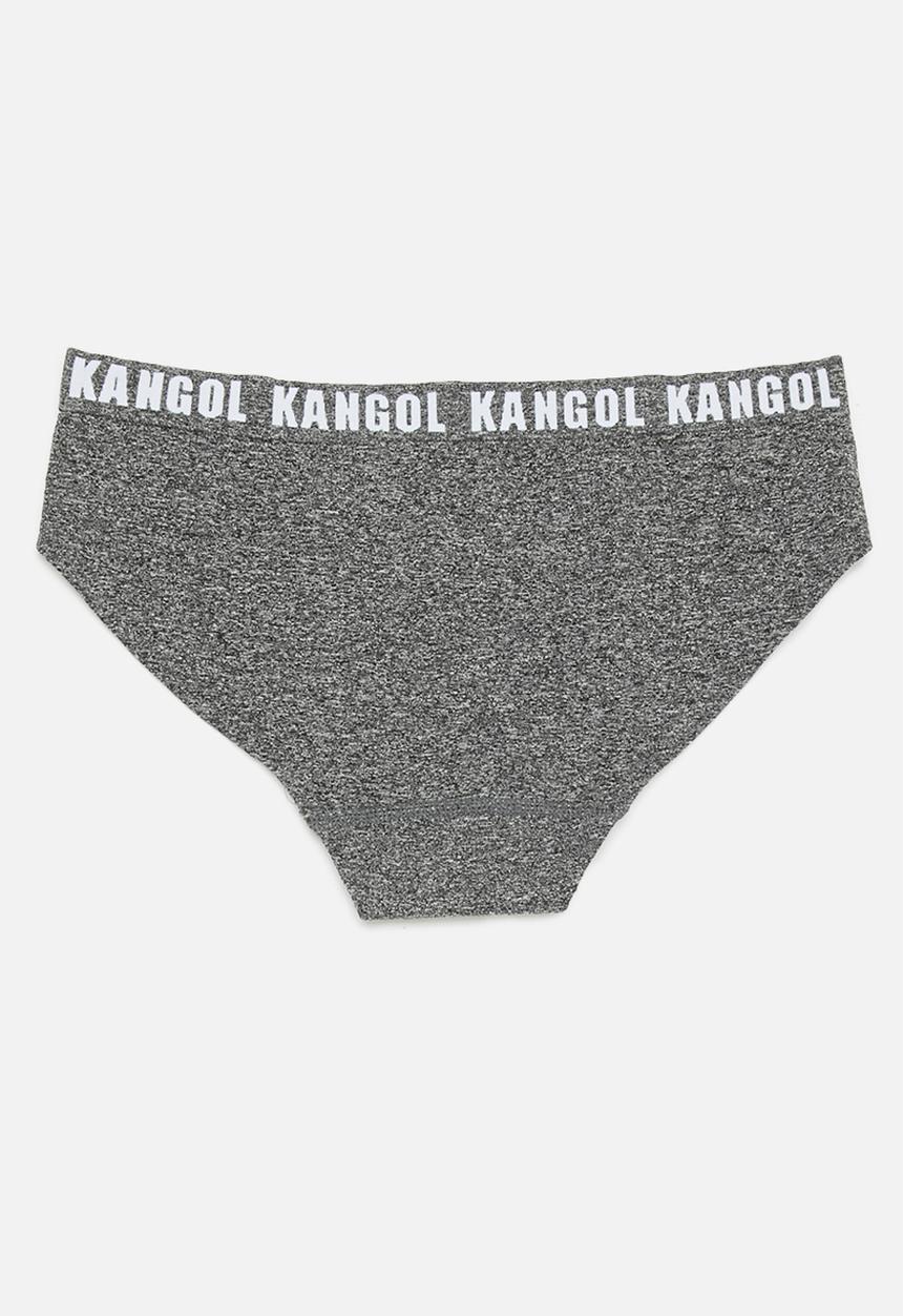 KANGOL - 2 Pack seamless midi boyleg with front placement print  - black & red