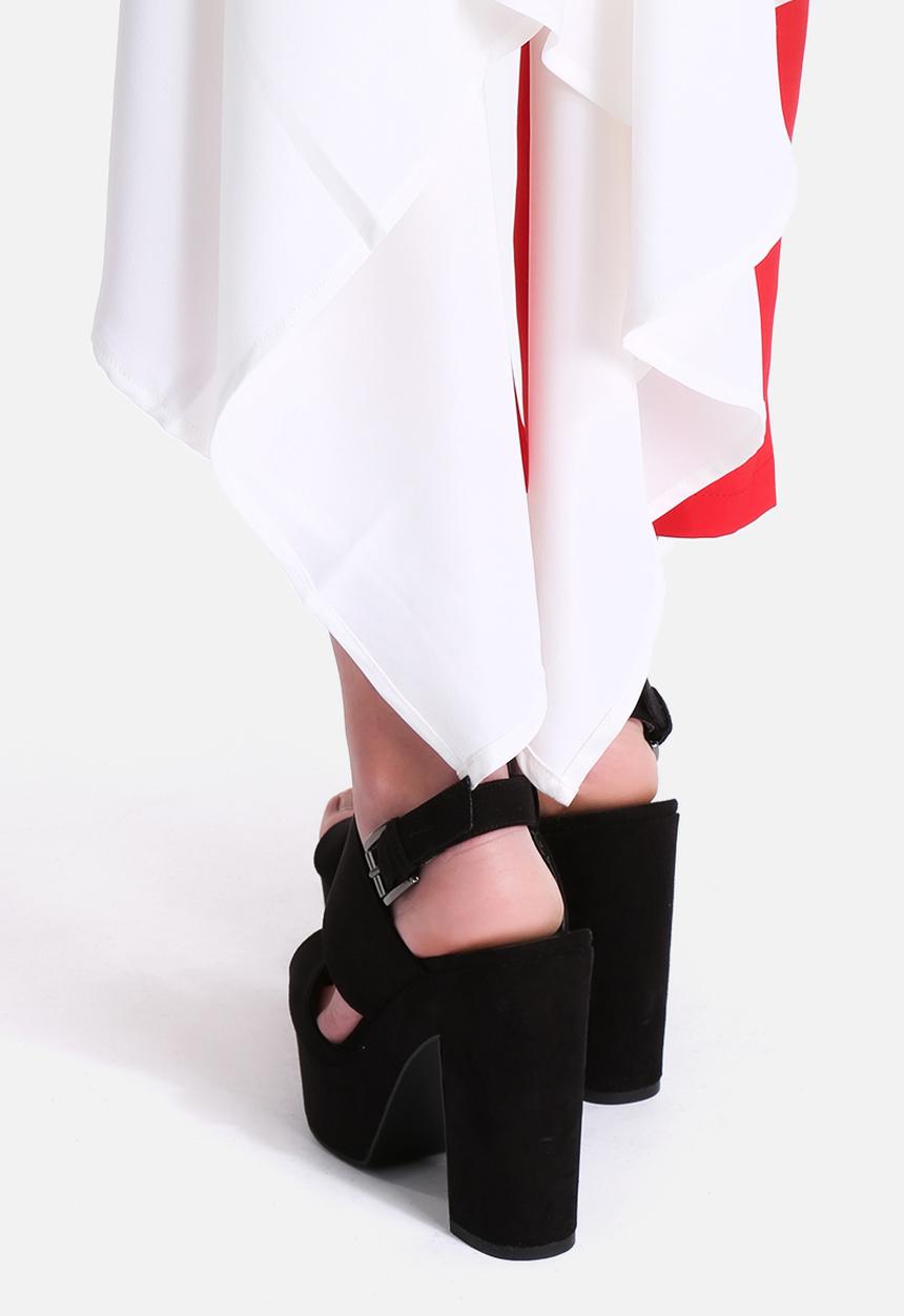 Lavish Alice - White Waterfall Cross Strap Open Back Top