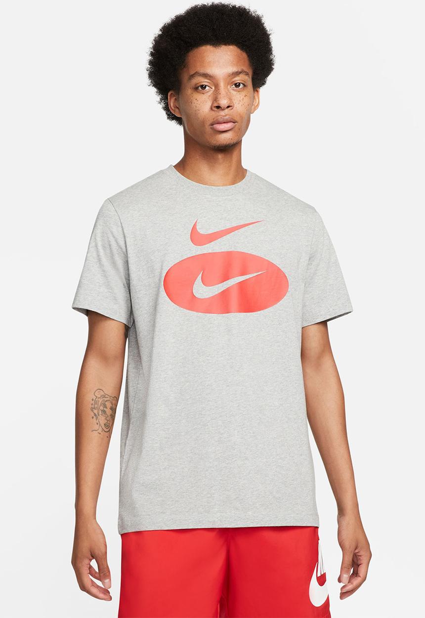 Nike - Nsw swoosh oval hbr tee - dark grey heather