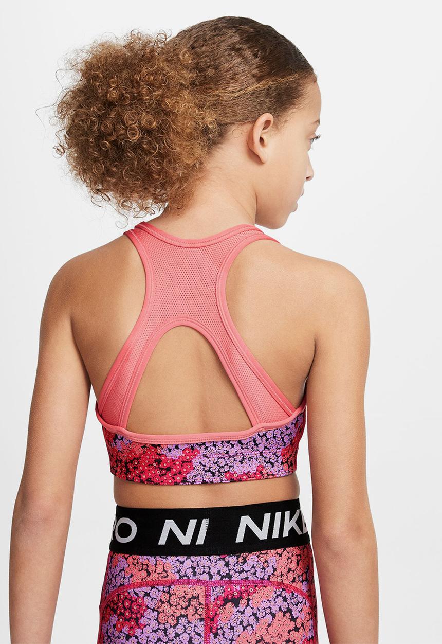 Nike - G nk df swoosh aop rev bra  - pink salt & white