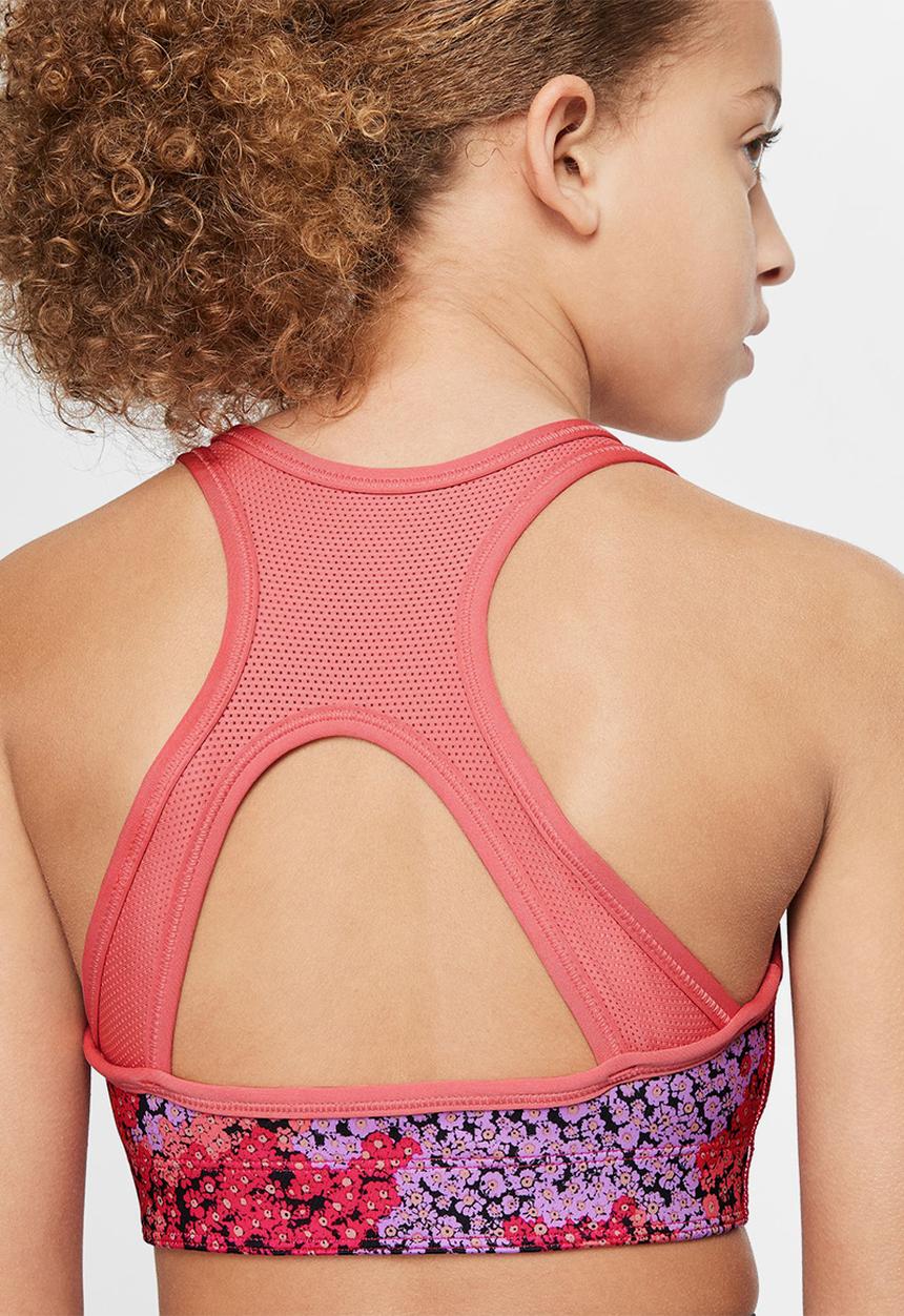 Nike - G nk df swoosh aop rev bra  - pink salt & white