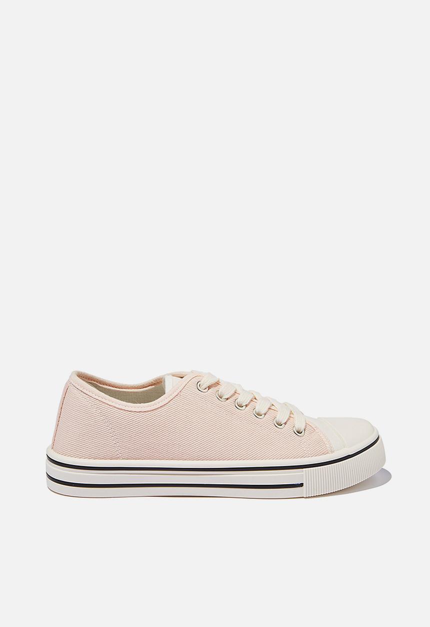 Cotton On - Harlow lace up plimsoll - blush