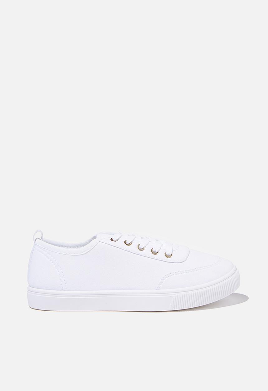 Cotton On - Cara lace up sneaker - white