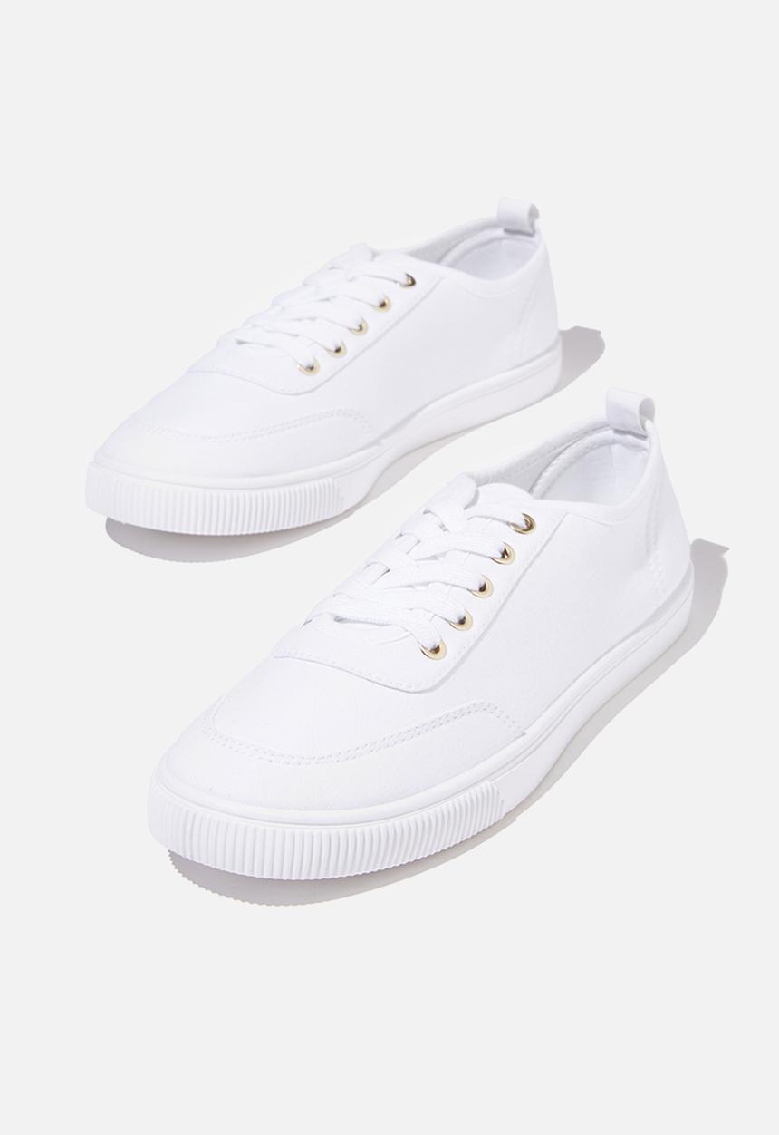 Cotton On - Cara lace up sneaker - white