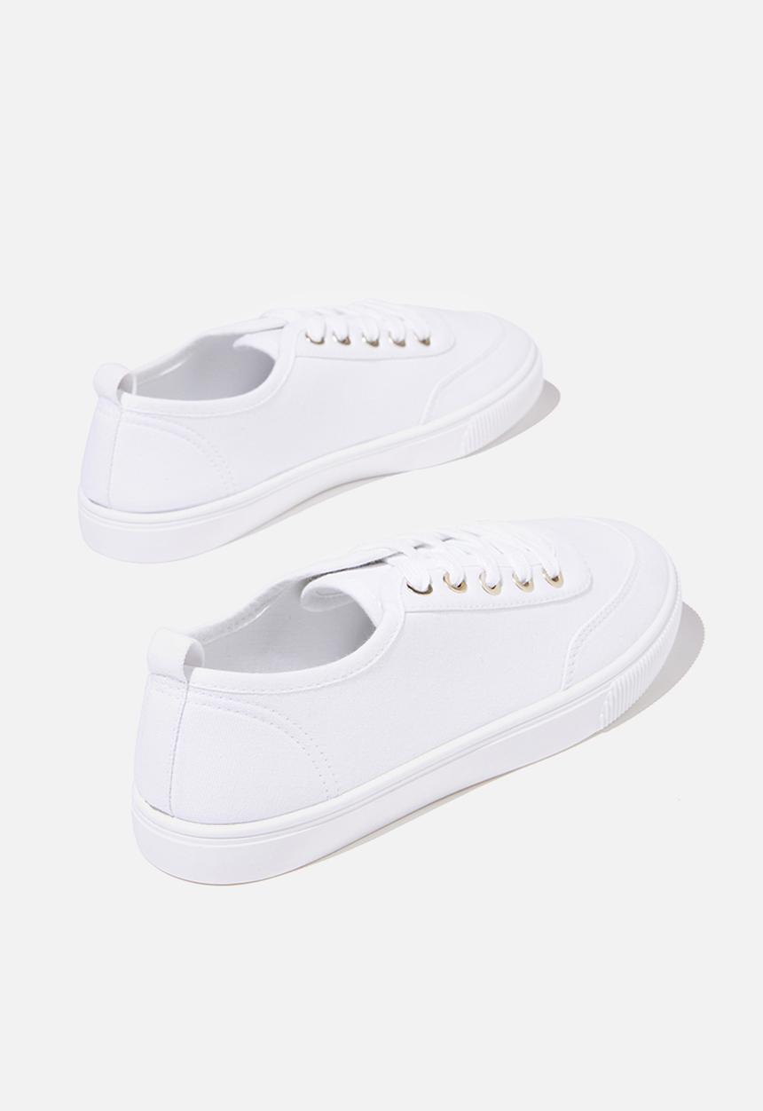 Cotton On - Cara lace up sneaker - white