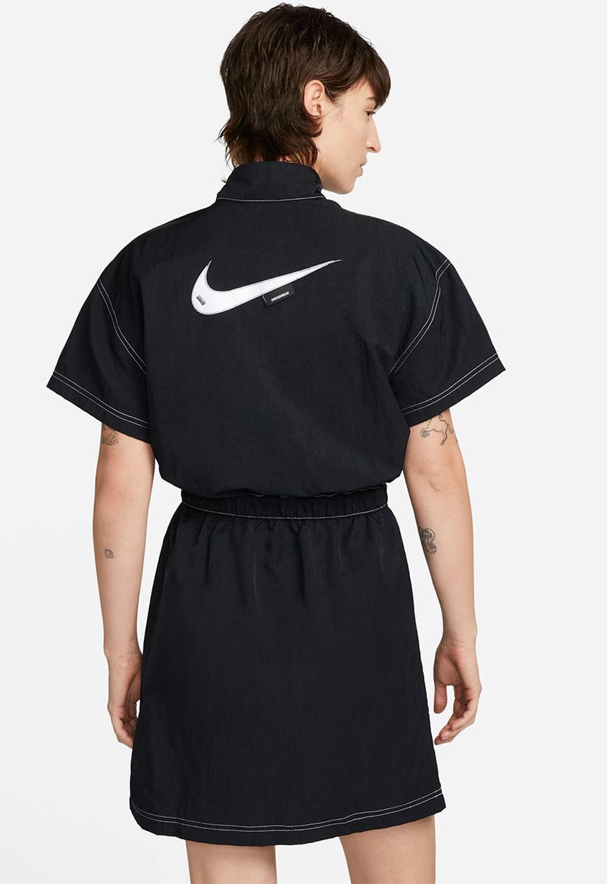 Nike - Nsw swoosh woven dress - black & white