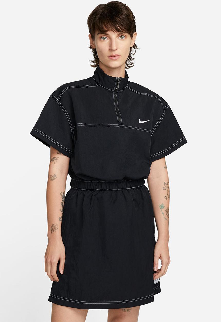 Nike - Nsw swoosh woven dress - black & white