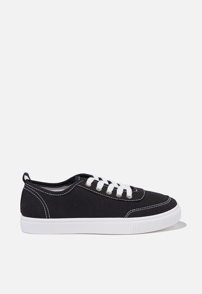 Cotton On - Cara lace up sneaker - black