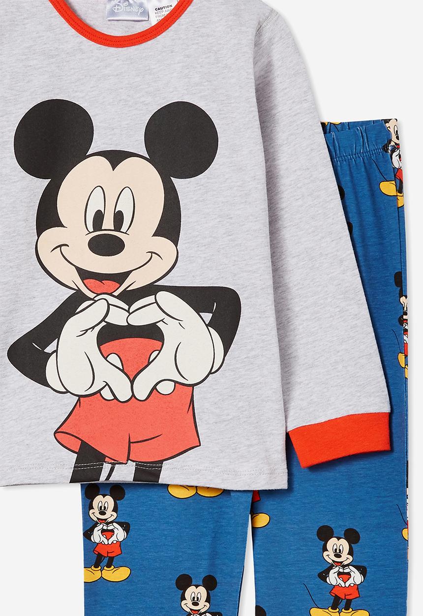 Cotton On - Orlando long sleeve pyjama set licensed - lcn dis petty blue mickey love