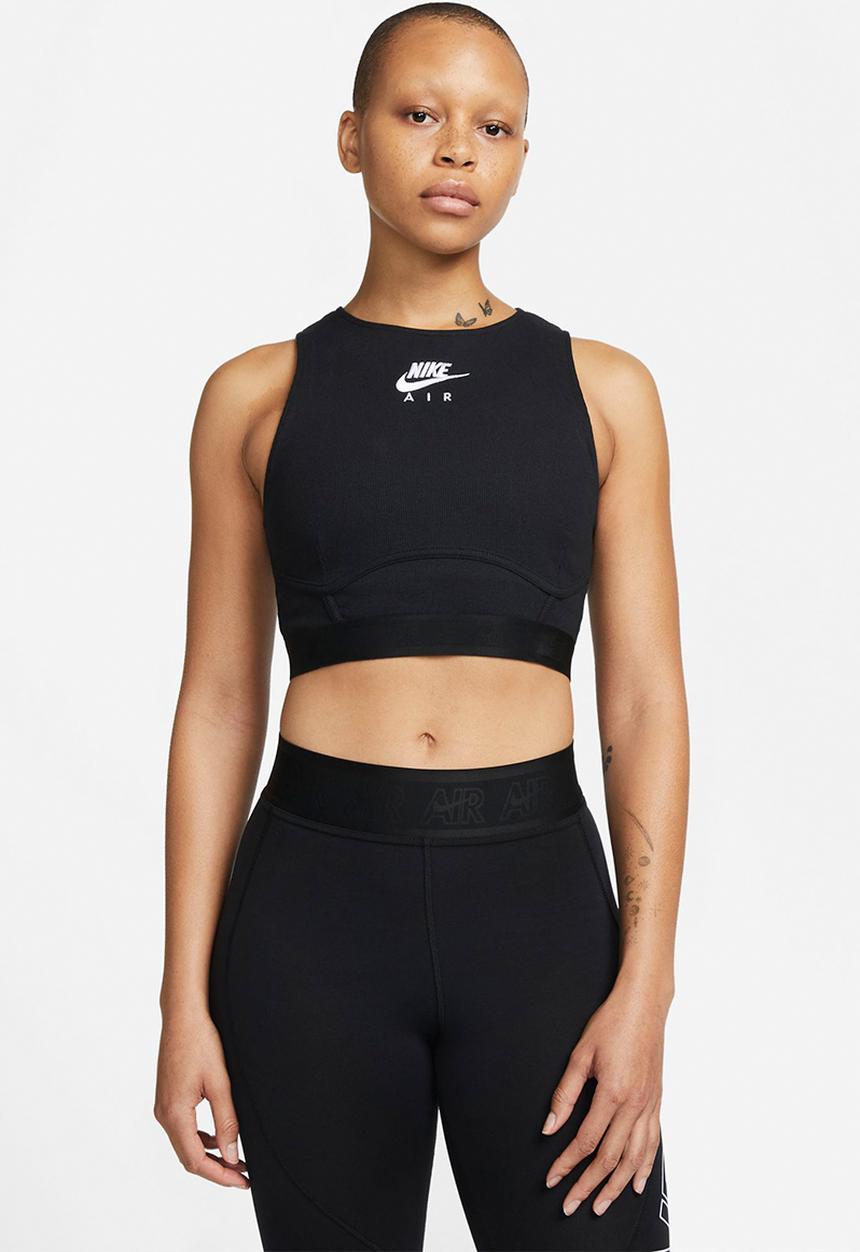 Nike - Nsw air rib tank - black & white