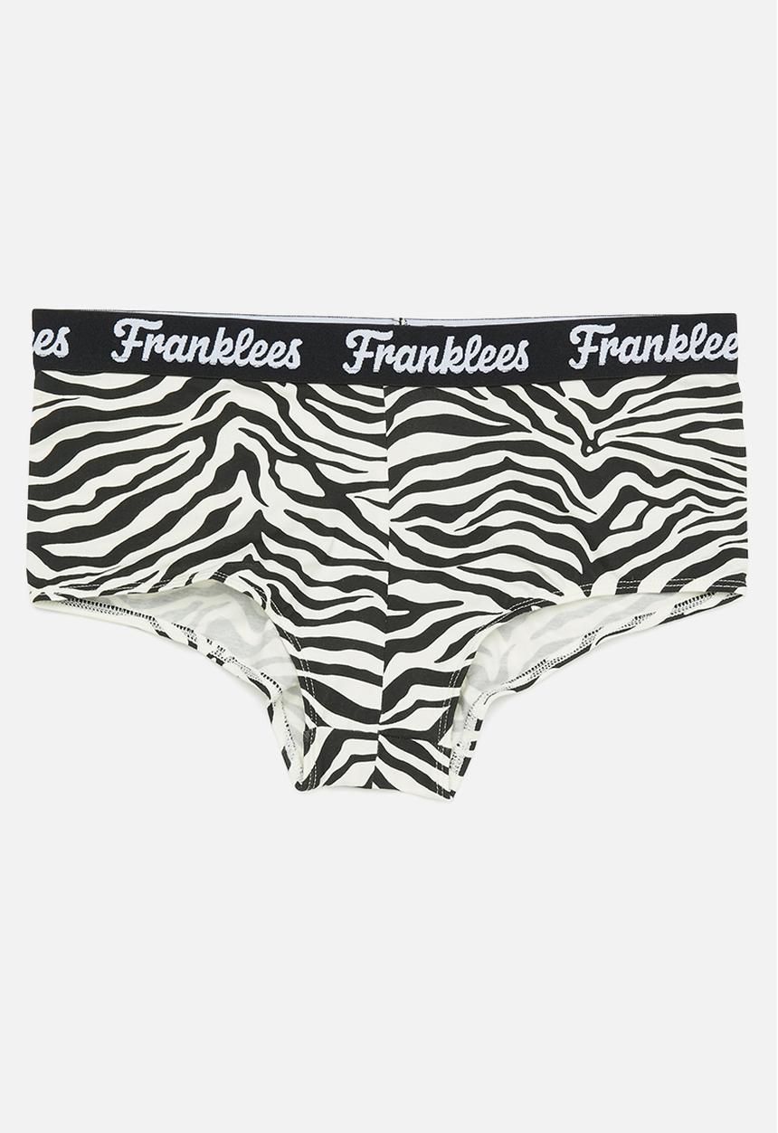 Franklees - Way outta line high waisted hipster - black & white 