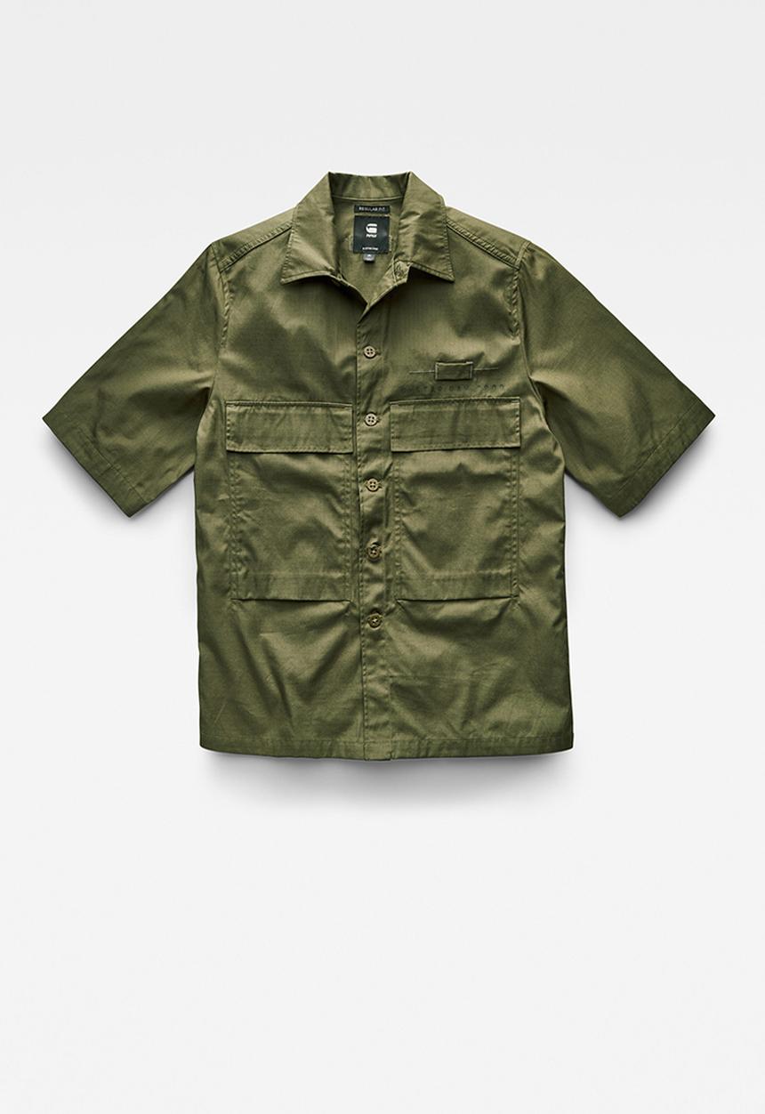 G-STAR - Pocketony service reg shirt short sleeve - shadow olive