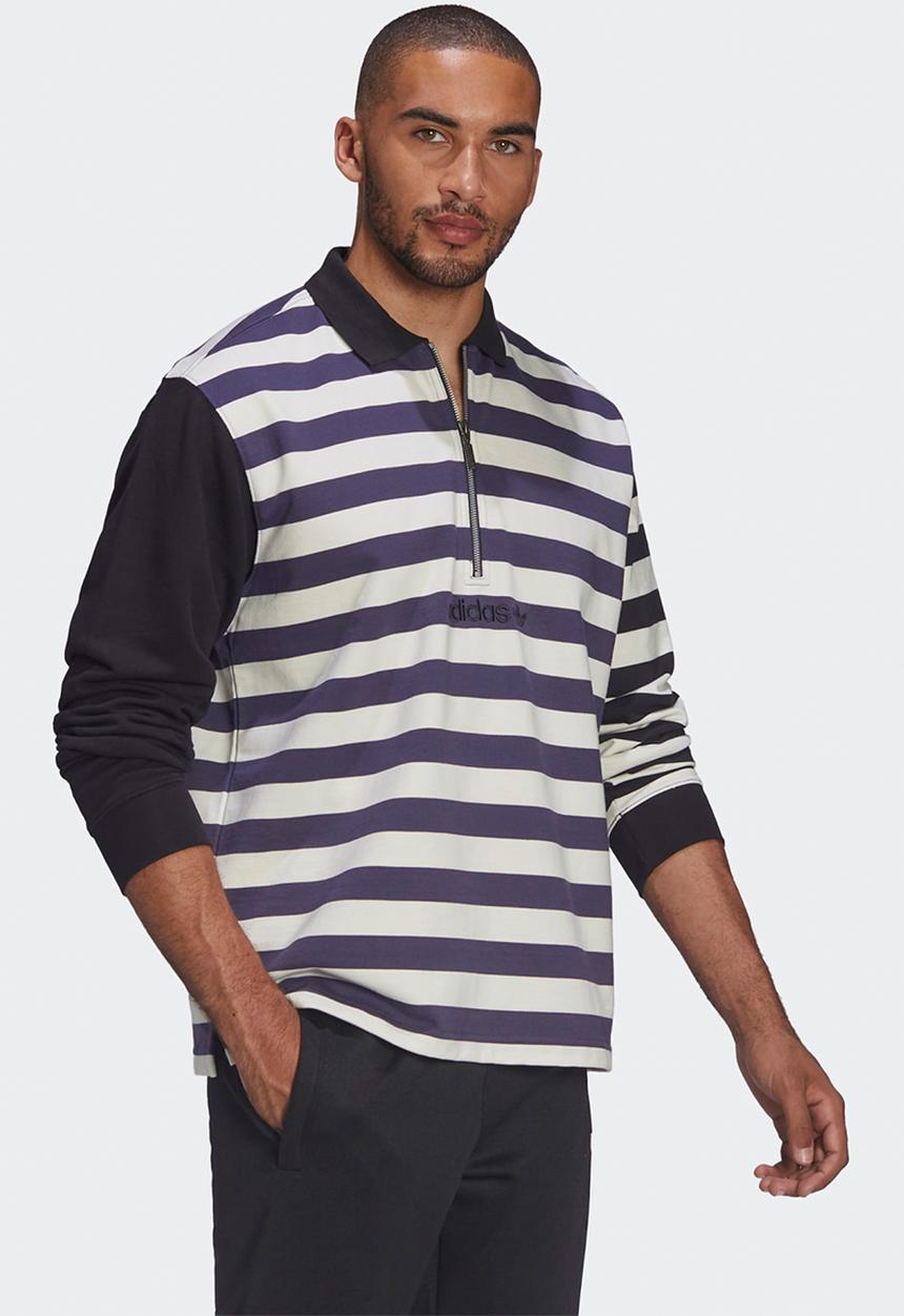 adidas Originals - adidas SPRT Frank Rugby Shirt - shadow navy/core white