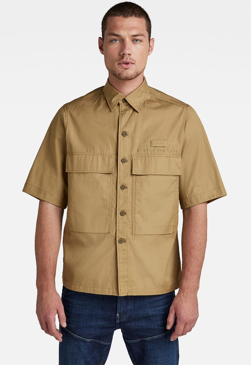 G-STAR - Pocketony service reg shirt short sleeve - fennel seed
