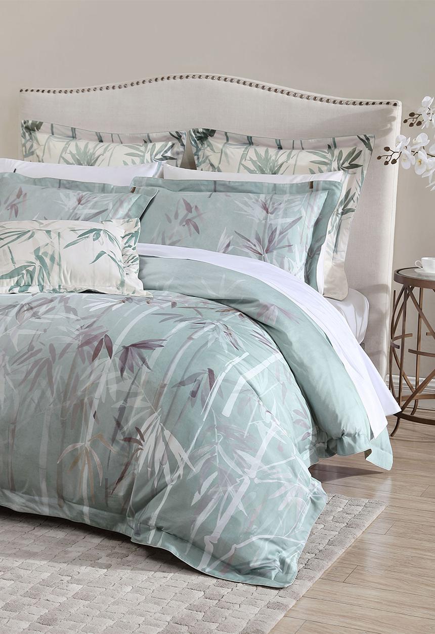 Linen House - Bamboo florette duvet cover set - sage