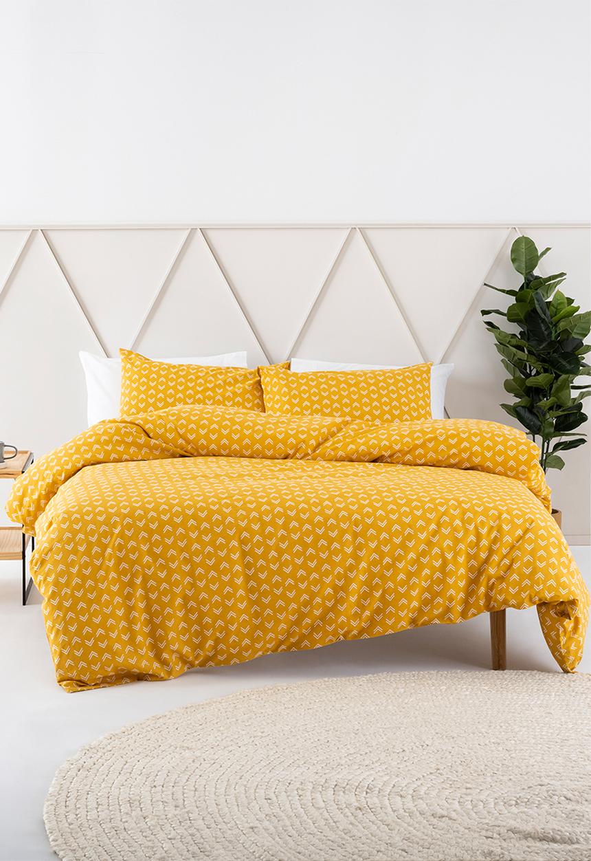 Linen House - Marlow duvet cover set - mustard