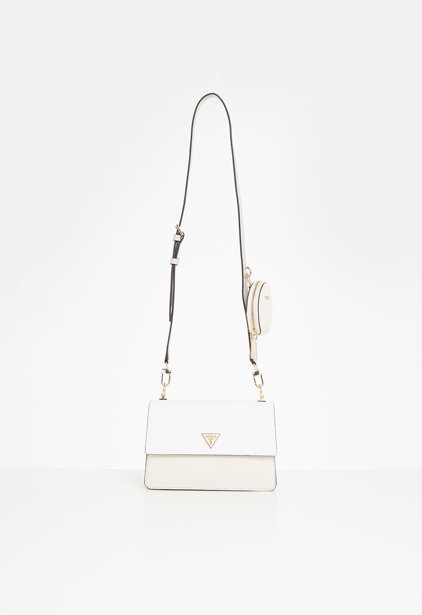 GUESS - Alexie crossbody flap - white & neutral