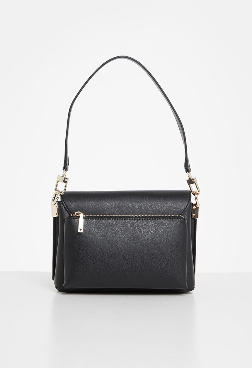 GUESS - Eco mia flap shoulder bag - black
