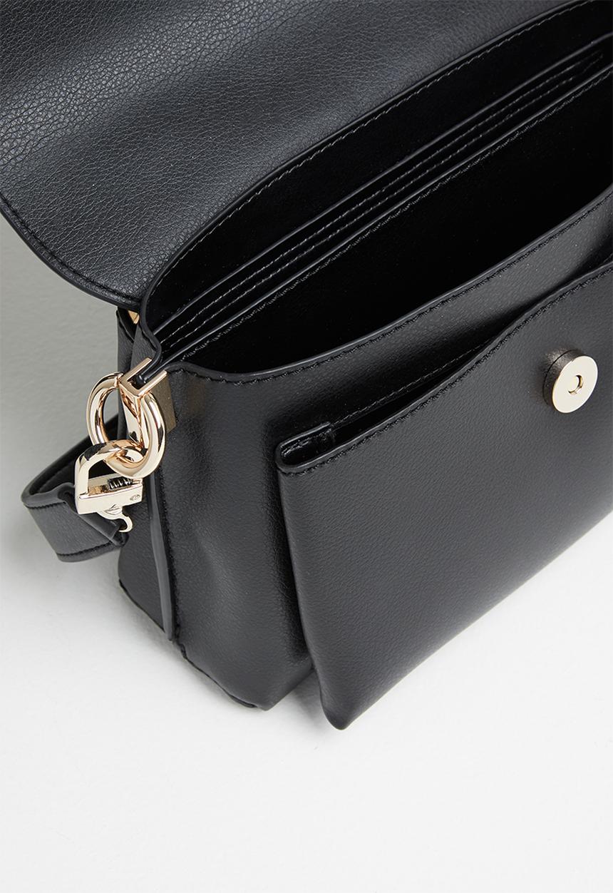 GUESS - Eco mia flap shoulder bag - black