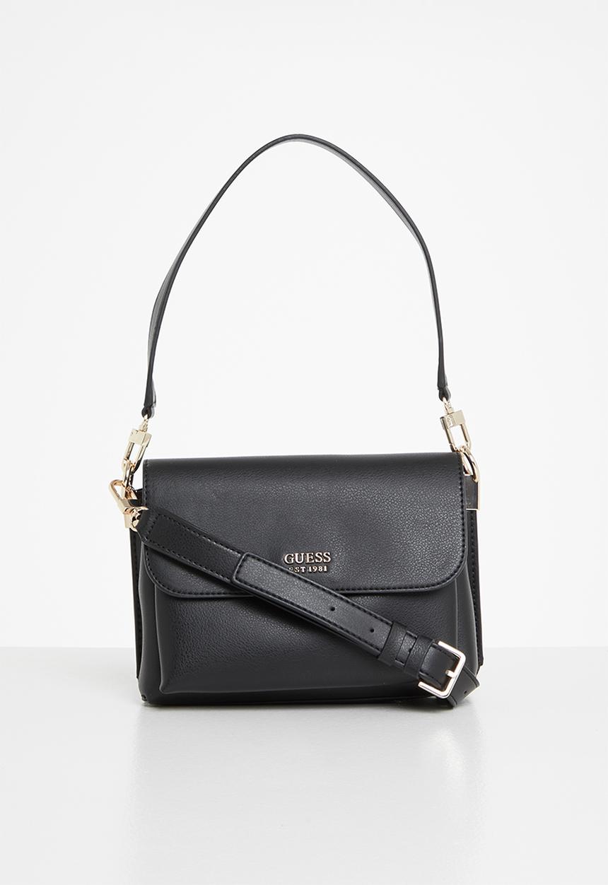 GUESS - Eco mia flap shoulder bag - black